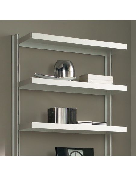 Scaffale libreria in acciaio bianco o grigio Astryd 15