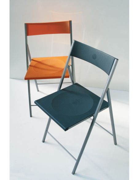 Set 6 sedie pieghevoli in metallo e plastica Sooner
