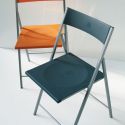 Set 6 sedie pieghevoli in metallo e plastica Sooner