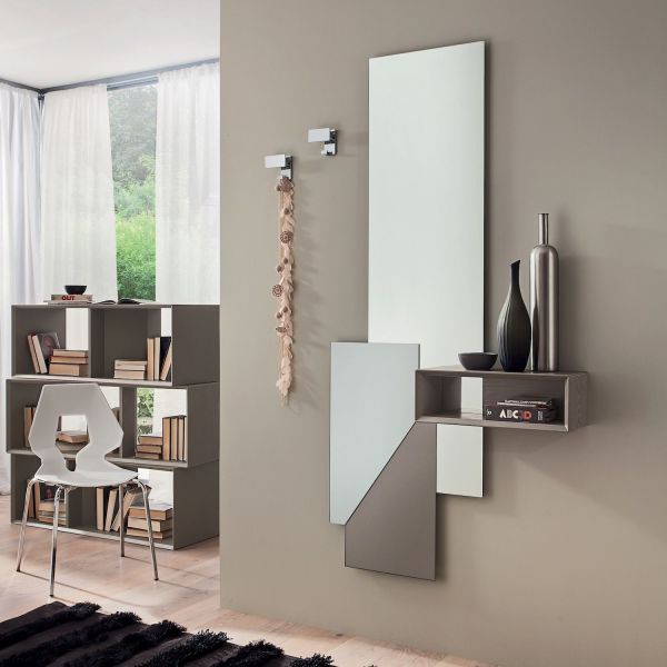 Trapezio grande specchio da parete design moderno e elegante