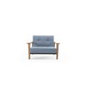 Poltrona design scandinavo in tessuto o velluto SplitBack Frej - 525 Mixed Dance Light Blue