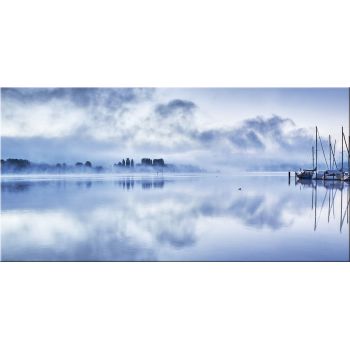 NLZNKZJ Bellissimo Lago Dipinti di paesaggi su Tela Poster e Stampe Quadri  su Tela Quadri per Camera da Letto Decorazioni per la casa 90x30 cm Senza