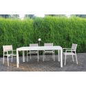 Tavolo da giardino allungabile in alluminio bianco GoldDust