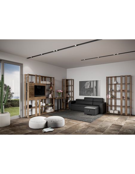 Libreria design moderno in legno nobilitato Inedditah C