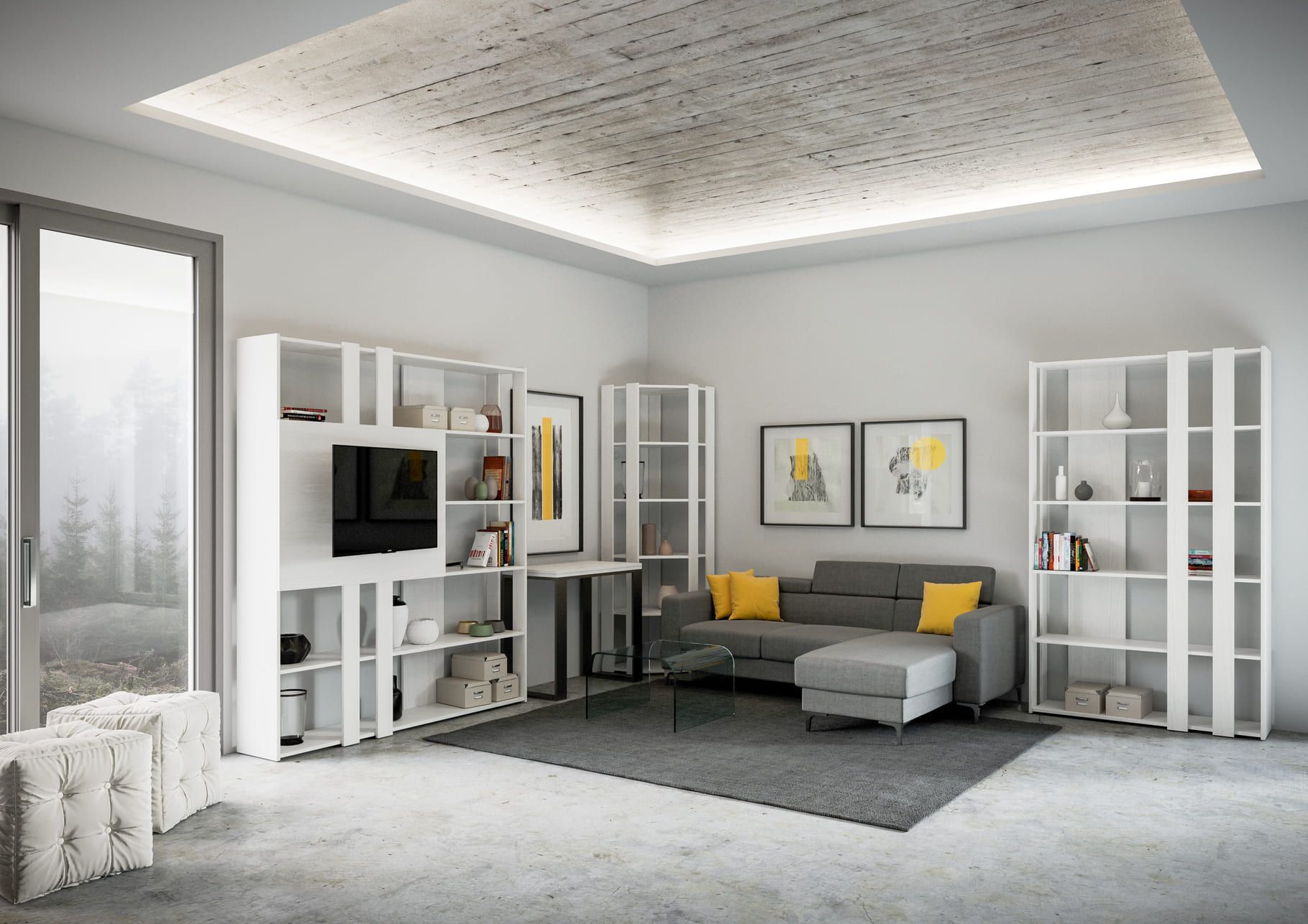 Libreria design per soggiorno / ufficio Inedditah Small B