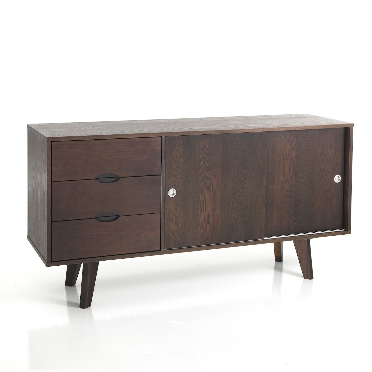 Credenza soggiorno in legno MDF noce scuro Balkis