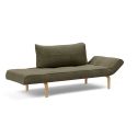 Divano letto singolo Zeal - Bow Legs - 316 Cordufine Pine Green