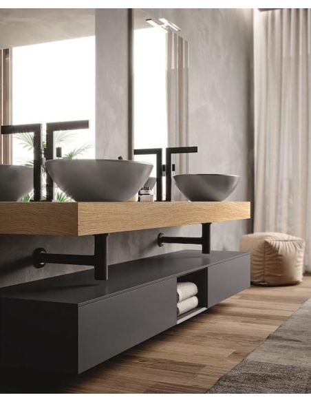 Set mobili bagno salvaspazio Style 2 di Loetrà