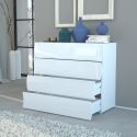 Credenza moderna con 4 cassetti Surf D