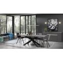 Set 4 sedie moderne imbottite Miracle Grey