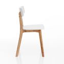 Coppia sedie moderne in legno Talking White