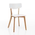 Coppia sedie moderne in legno Talking White