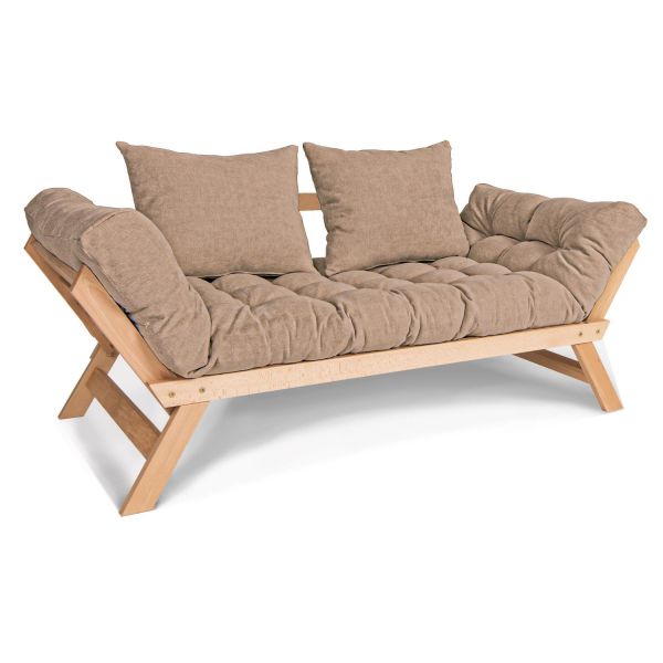 ALBORG divano letto singolo in legno massello VARI COLORI