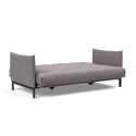 Divano letto a 2 posti con braccioli Junus -  217 Flashtex Light Grey