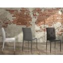 Set 4 sedie impilabili design moderno Drummor Grey