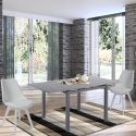 Tavolo quadrato allungabile design moderno Lari Grey