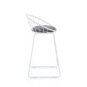 Coppia sgabelli cucina moderni in acciaio Miles White