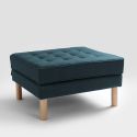 Pouf poggiapiedi moderno Algard Wood Sea