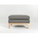 Pouf ottoman moderno Rusdal Wood Grey