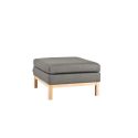 Pouf ottoman moderno Rusdal Wood Grey