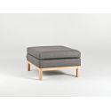 Pouf ottoman moderno Rusdal Wood Grey