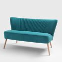 Divano due posti design moderno Davik Turquoise