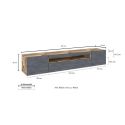 Mobile porta TV design Bandol 200 Maple Slate