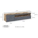 Mobile TV in legno MDF Bandol 150 Maple Slate