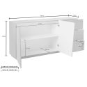 Credenza moderna Annabel 2A/3C Slate