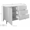 Mobiletto porta TV moderno Teodor 1A/3C+ Anthrax