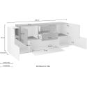 Credenza design moderno Lukas 3A/2A/2C WM