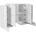 Credenza alta bianco lucido Kevin H2A/4A W