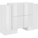 Credenza alta bianco lucido Kevin H2A/4A W