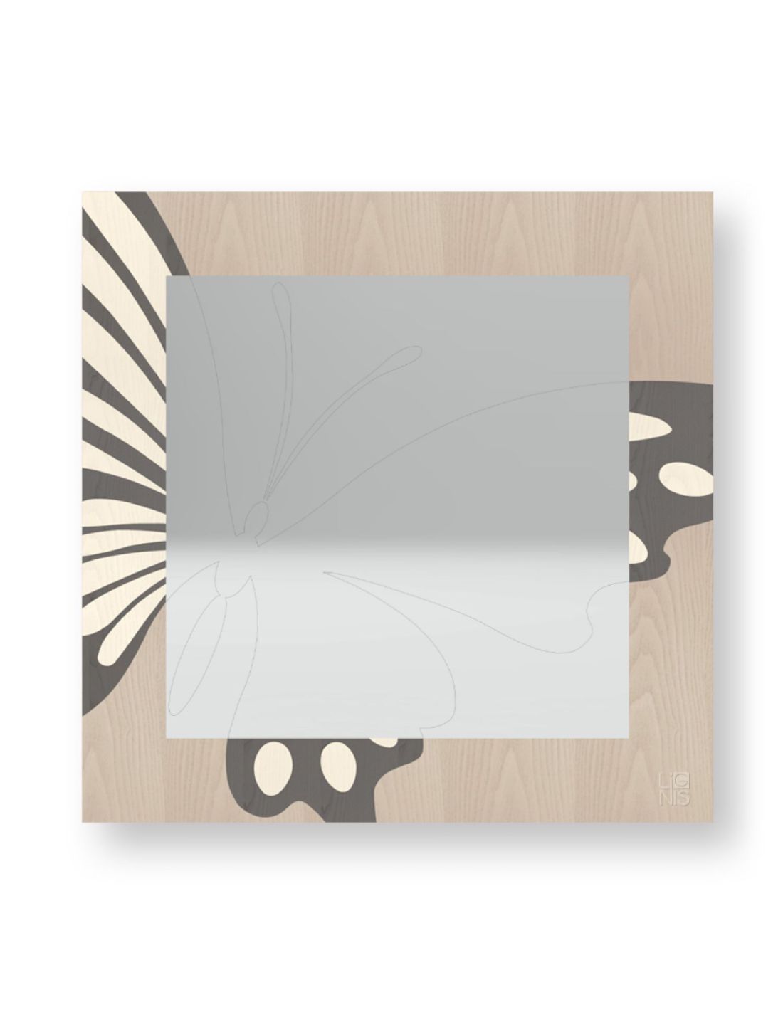 I Dettagli Specchio da parete dal design moderno con cornice in legno  traforata - Mole