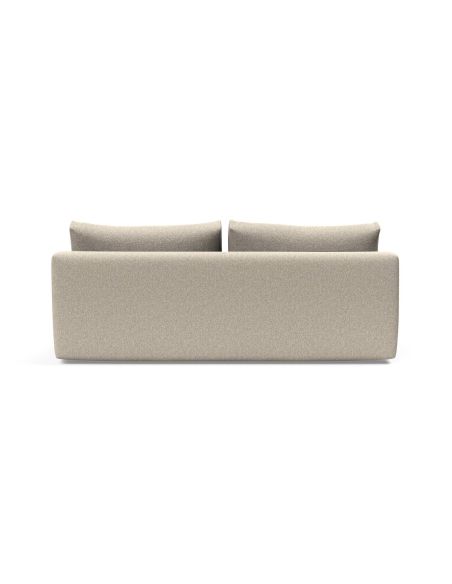 Divano letto 2 posti 133x80 cm in tessuto beige con schienale regolabile in  6 posizioni - Terat