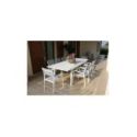 Tavolo da giardino allungabile L220/280 x P100 Lione 220 Bianco