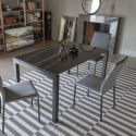 Tavolo da cucina allungabile con piano in vetroceramica Elvis Ceramico