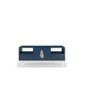 Mobile TV Mittel blu navy con accessori oro