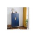 Armadio vetrinetta Mittel blue navy con accessori oro