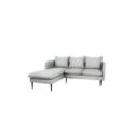 Divano angolare Stylish Black S grigio platino