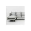 Divano angolare Stylish Black S grigio platino