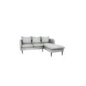 Divano angolare Stylish Black D grigio platino