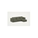 Divano tre posti Best Rest con pouf - Verde