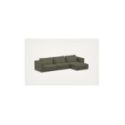 Divano tre posti Big Rest con pouf - Verde