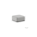 Pouf Glamour modulare M - grigio