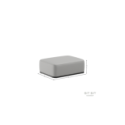 Pouf Glamour modulare L - grigio