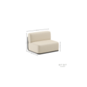 Divano modulo singolo Glamour - Beige