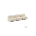 Divano tre posti Glamour - Beige