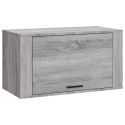 Scarpiera a Muro Grigio Sonoma 70x35x38 cm Legno Massello Pino