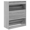 Scarpiera Grigio Sonoma 80x34x96,5 cm in Legno Multistrato